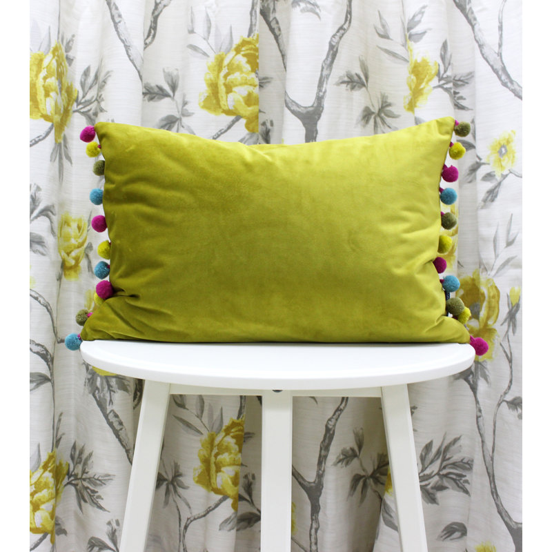 Fiesta Rectangular Scatter Cushion, Bamboo/Pink/Blue