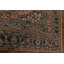 Tapis brun / bleu en laine noué à la main de conception unique 1960S 6 pi 7 po x 10 pi 4 po Lehner
