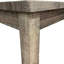 Table de salle à manger rustique 3 pièces: table en bois massif avec prise électrique, 2 tabourets rembourrés beiges pour un espace intime, mélange de lin, style transitionnel
