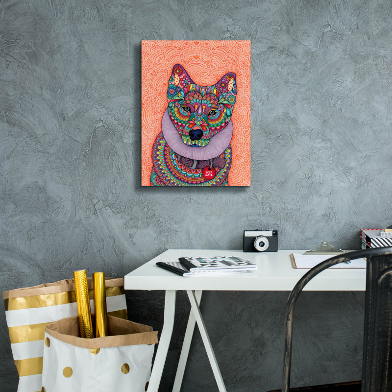 «My Favorite Husky» par Hello Angel, H 16 po x l 12 po x P 0,75 po