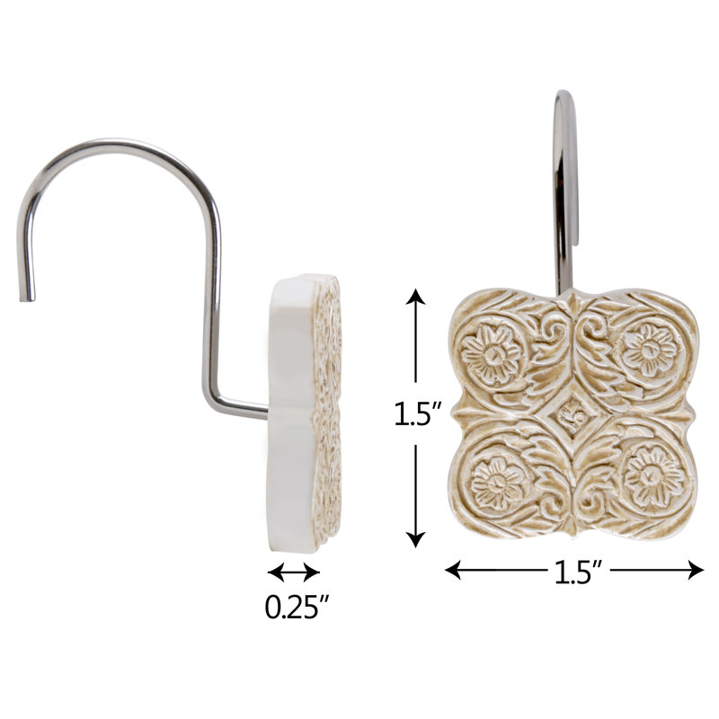 Victoria Resin Rust Resistant Shower Curtain Hook