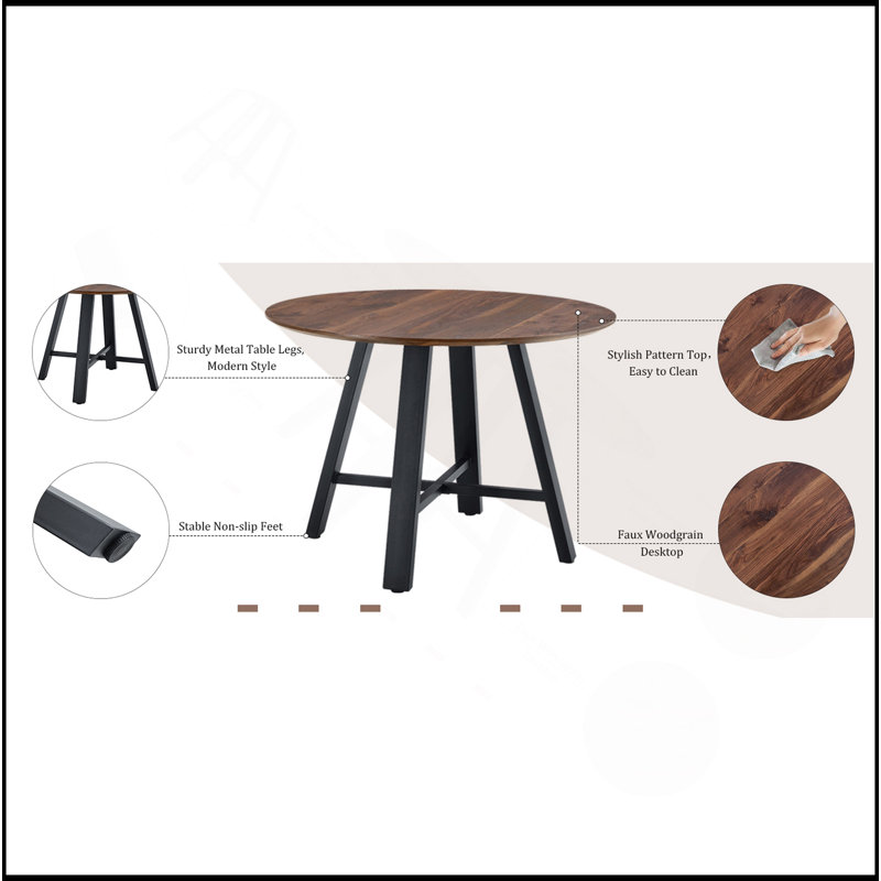 Coffee Table With 4 Legs, Brown