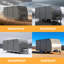 Housses de camping-car pour roulottes de voyage, housse de camping-car robuste de 22 à 24 pi, housse de transport de jouets imperméable extra-épaisse à 7 couches avec 4 housses de pneu, housse de cric et sangles à vent