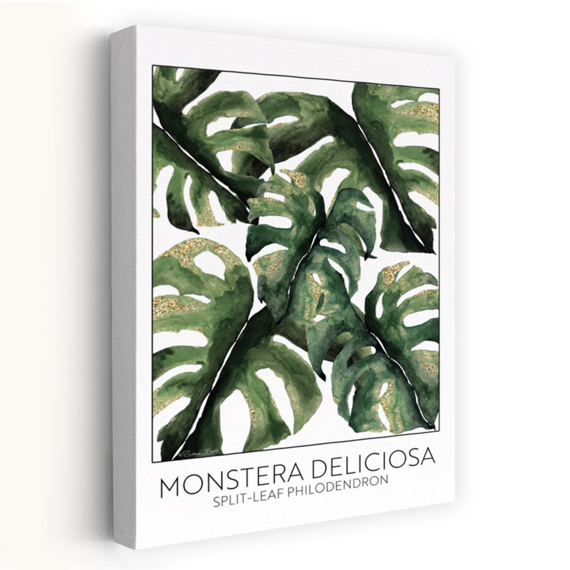 Art contemporain abstrait Philodendron, H 48 po x l 32 po