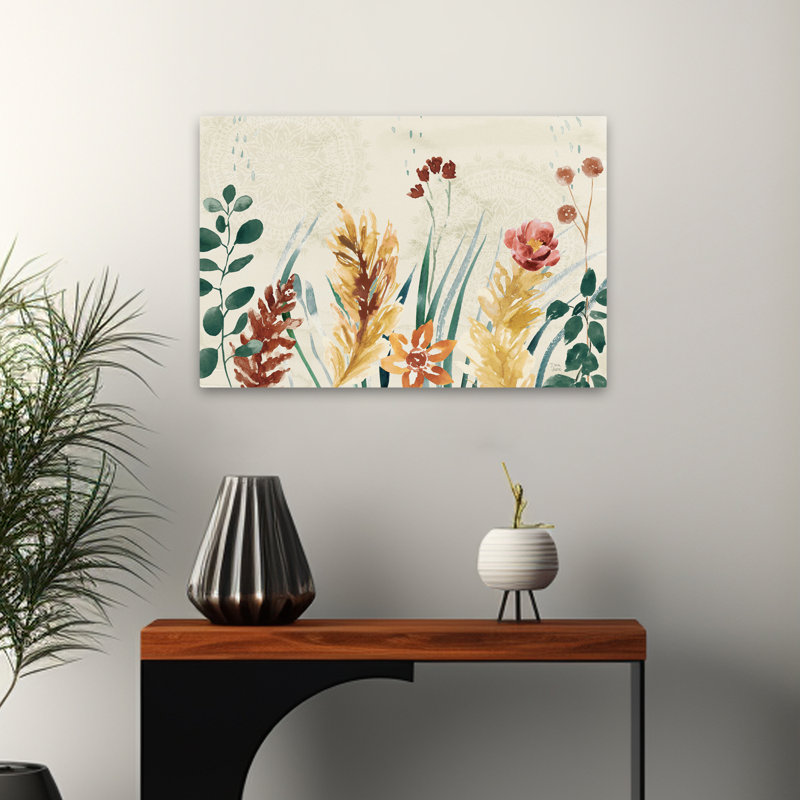 Autumnal Garden I Contemporary Floral White Autumn Autumnal, H 24 po x l 16 po