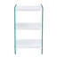 Table de chevet 3 niveaux, table d'appoint, table de chevet avec pieds en verre trempé, table d'appoint-821609957