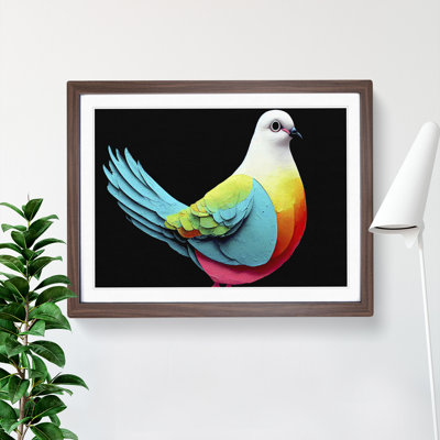 Unique Dove Bird - Framed Print