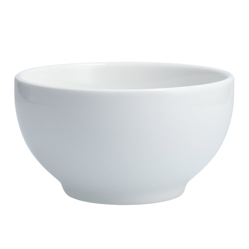 Elegant White Porcelain 5.5" Rice Bowl Set