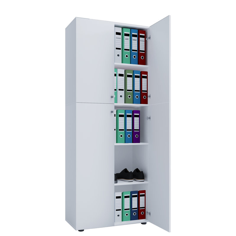 Hassett 5 -Shelf Vertical Filing Cabinet, White