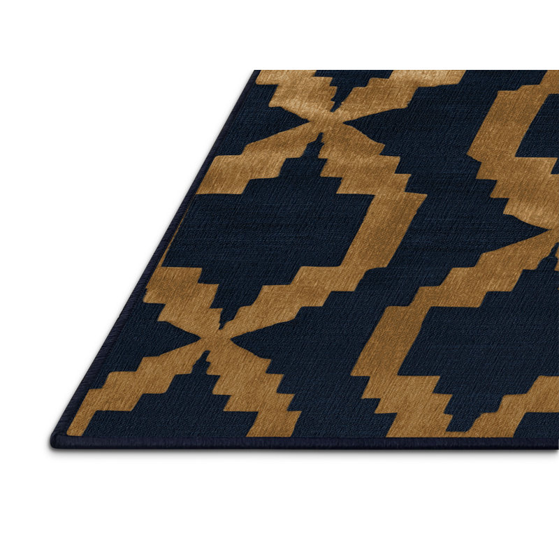 Machine Washable Trellis Gray Area Rug, Round 4'