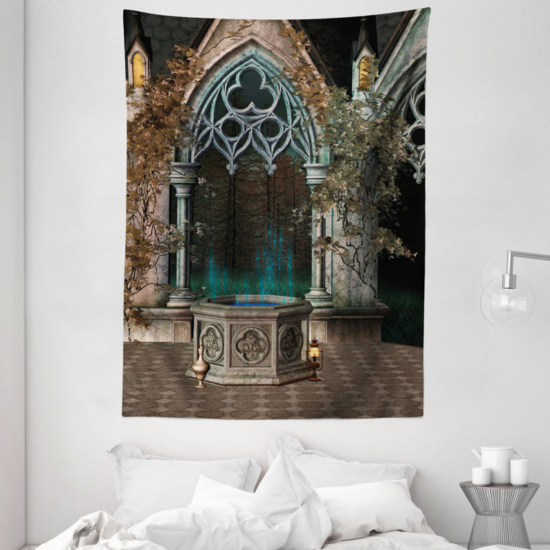 Tapisserie en polyester gothique, H 80 po x l 60 po