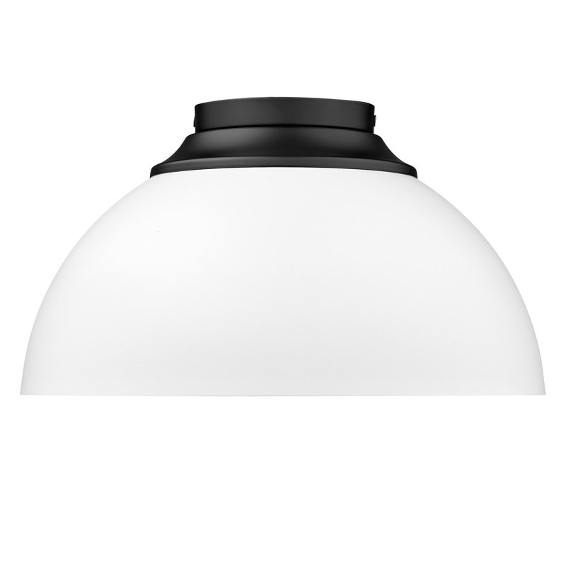 Plafonnier encastré 3 lumières 7,5 po Ringwood, Blanc mat, Noir mat