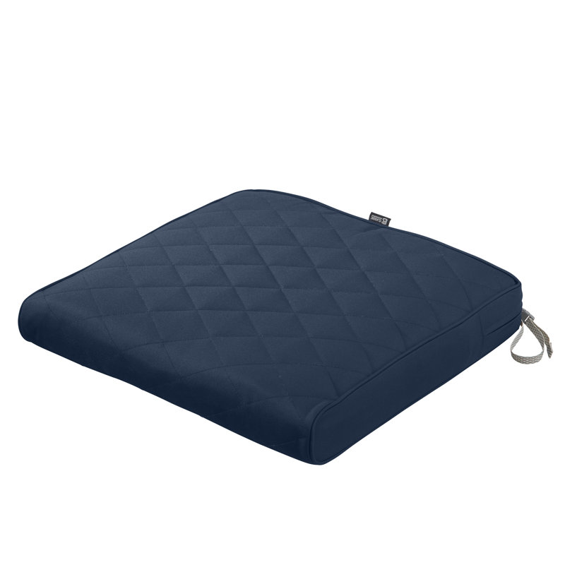 Ayvion Water-Resistant Patio Quilted Lounge Cushion, Navy, 3" H x 21" W x 19" D