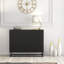 Modern Sideboard with Fluted Fronts & Gold Legs – 100cm Storage Cabinet-1828785154