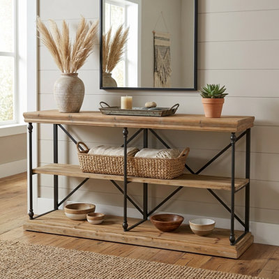Wispridge Wood & Metal Display Shelf