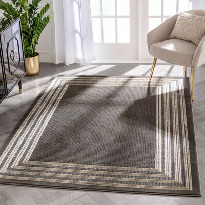 Fairmont Striped Grey Area Rug -  Well Woven, FRM-107-5