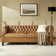 Theotis 84"W Chesterfield Button-Tufting Genuine Leather Sofa with Solid Wood Legs