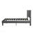 Queen Size Modern Upholstered Platform Bed Frame with Geometric Headboard, No Box Spring Needed