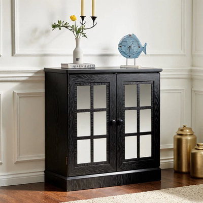 Armoire de rangement blanche peu encombrante avec portes en miroir en acrylique et tablette réglable