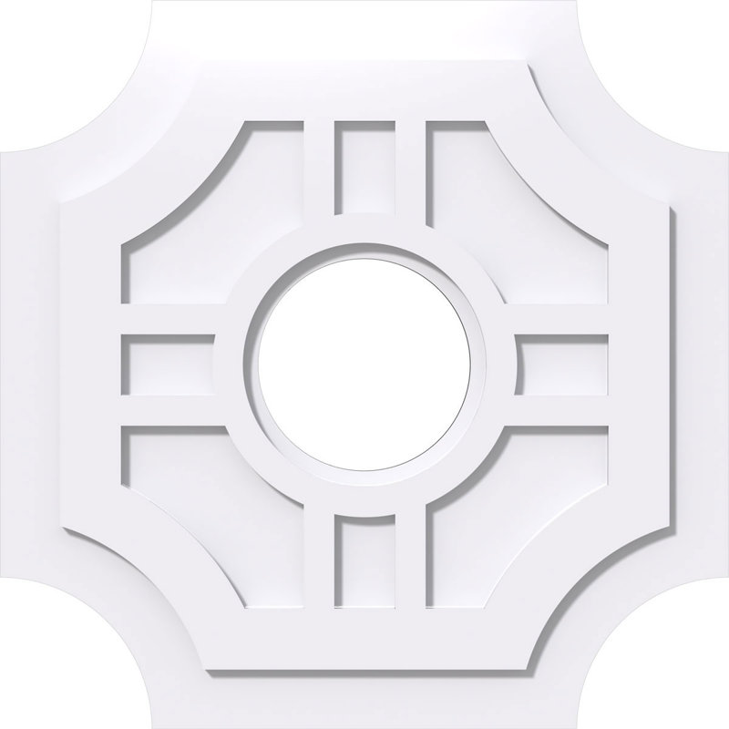 Médaillon de plafond contemporain en PVC de qualité architecturale 24 po x P 7 po x P 7 1/8 po x P 1 po