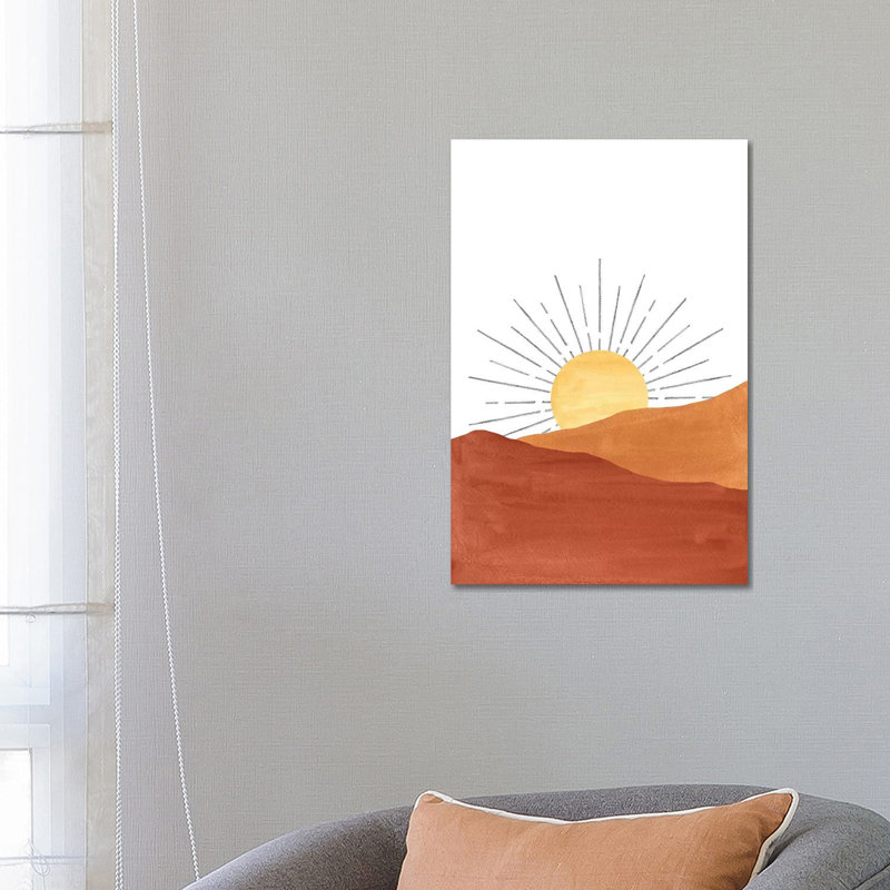 Abstract Sunset In The Desert by Whales Way - Wrapped Canvas Gallery-Wrapped Canvas Giclée