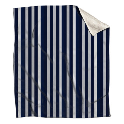 Blue Stripes Fleece Throw Blanket - Pattern Throws for Sofas or Beds