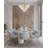 Transitional 15 Light Gold Crystal Chandelier