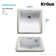 Elavo Ceramic Square Undermount Bathroom Sink with Overflow