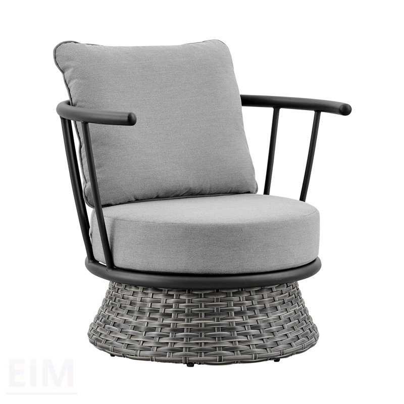 Chaise d'extérieur en osier et aluminium Novante, confort et durabilité toutes saisons