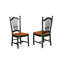 L'ensemble de mobilier de salle à manger 5 pièces comprend une table ovale en bois avec un papillon et 4 chaises de cuisine, noir et cerise-898915002-914929635