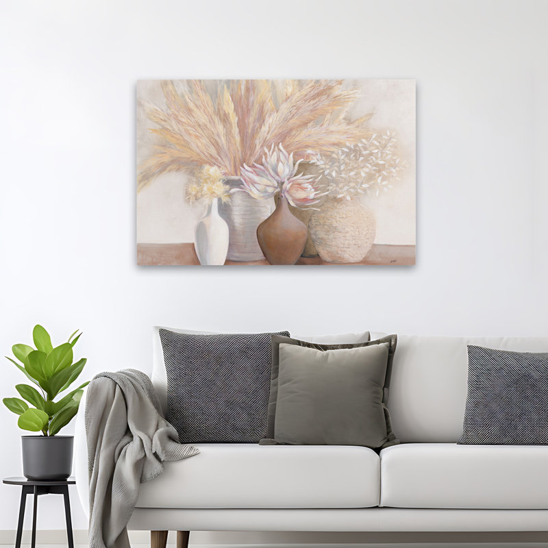 Nature morte, ferme et jardin modernes, H 48 po x l 32 po