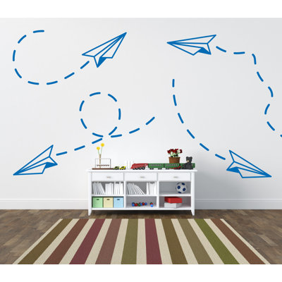 Adhésif décoratif papier avion