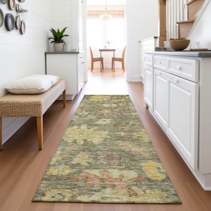 Premium Machine Washable Konopka AMF1108 Global Rug, Tapis de couloir 2 pi 3 po x 7 pi 6 po