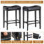 Ensemble de salle à manger 3 pièces à hauteur de bar avec table rectangulaire de 50 po avec tiroirs et 2 tabourets en similicuir-134078399