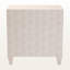 Armoire de rangement à 3 tiroirs en faux chagrin Aishu à finition beige, H 28,66 po x l 27,74 po x P 17,37 po