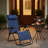 Blue Outdoor Zero-Gravity Folding Lounge Chair Two-Piece Set, Portable And Adjustable With Cup Holder, Tray, And Pillow. Suitable For Pools, Gardens, Patios, And Lawns.-1062485044