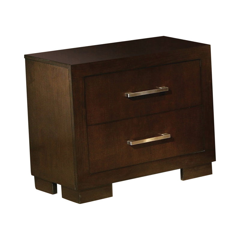 Kelemen 2-Piece Bedroom Set with Nightstand, King, Cappuccino