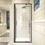 Cabine de douche à cadre pivotant de 36 po x H 71 po avec verre trempé transparent de 1/4 po