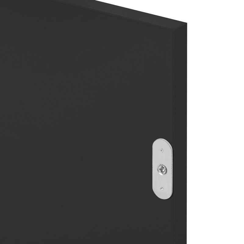 Îlot de cuisine avec prise électrique et rallonge pliable. Noir Porte-bouteilles, rangement latéral. Armoire sur support facile à utiliser et à nettoyer - noir