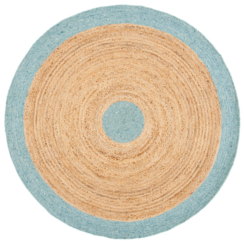 Nott Hand Woven Jute/Wool/Cotton Rug in Natural, Round 5'