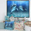 Deux dauphins bleus - Impression sur toile-67463987-67463999