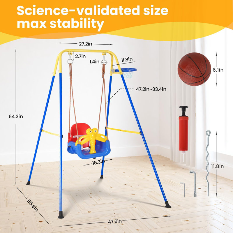 Idealhouse Galvanised Steel Swing Set with