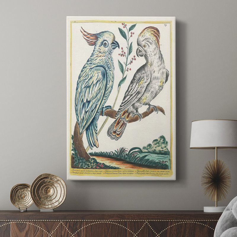 Oiseaux pastel I - galerie Cavas sur mesure, H 60 po x l 40 po