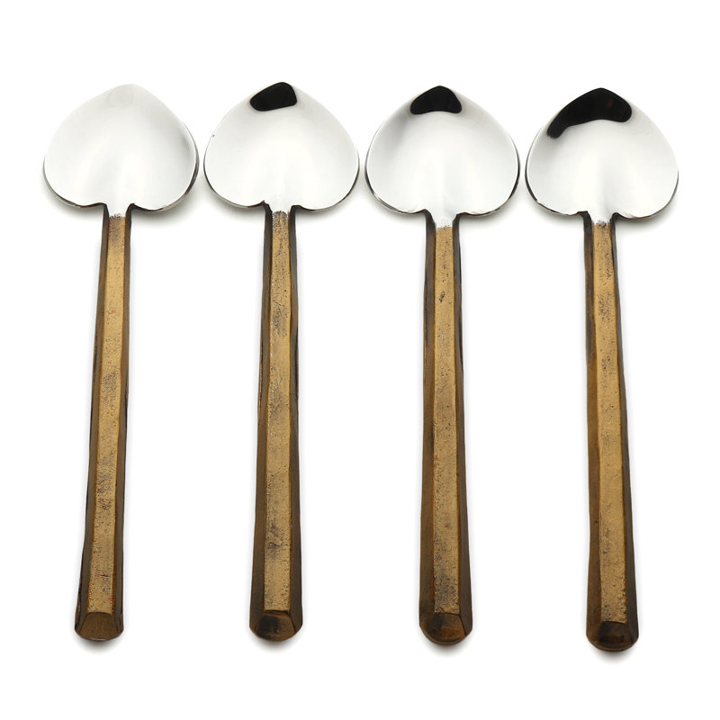 Cuillère à dessert 4 pièces Inox Artisans Plateau Ensemble