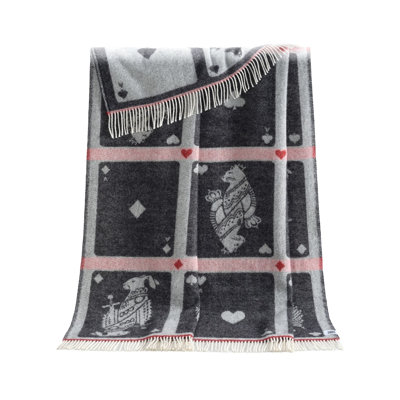Playing Cards Recycled Merino Wool Throw