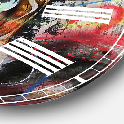 Street Art Graffiti Holy Man - Large Modern Wall Clock