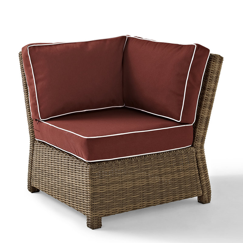 Chaise de coin avec coussins Mosier, Sangria, Brun