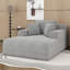 Méridienne surdimensionnée en mousse 48,8 po, canapé-lit rembourré en velours côtelé moelleux avec 3 coussins décoratifs et accoudoirs larges-1240891301