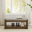 Banc d'appoint avec étagère à chaussures inférieure et banc de siège rembourré-671112483-676360933