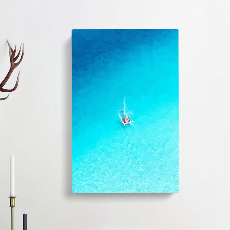Catamaran Boat in the Maldives in Abstract - Wrapped Canvas, 60cm H x 40cm W x 3cm D